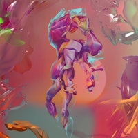 a colorful digital painting of a man and a woman